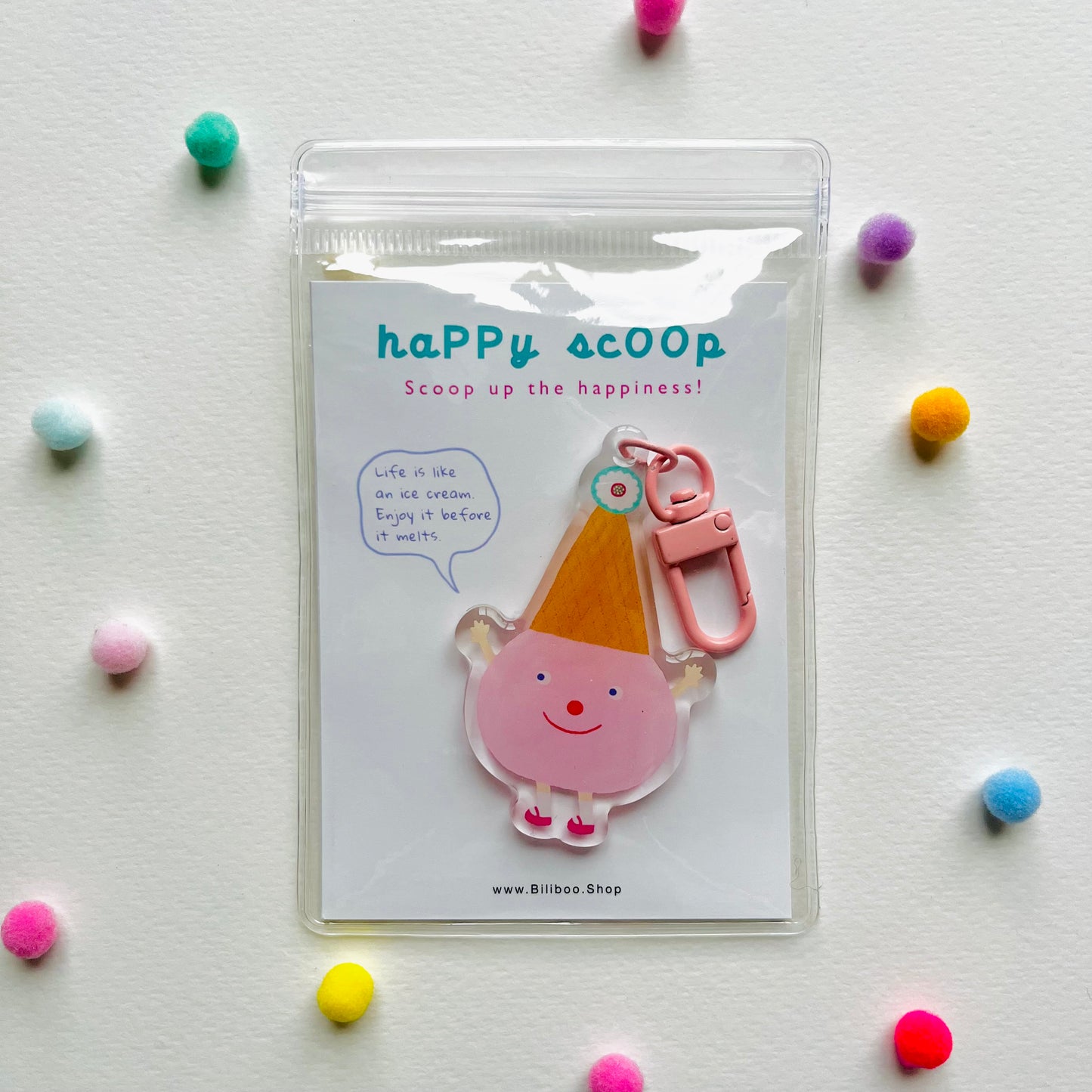 Rosy Scoop – haPPy scOOp Keychain