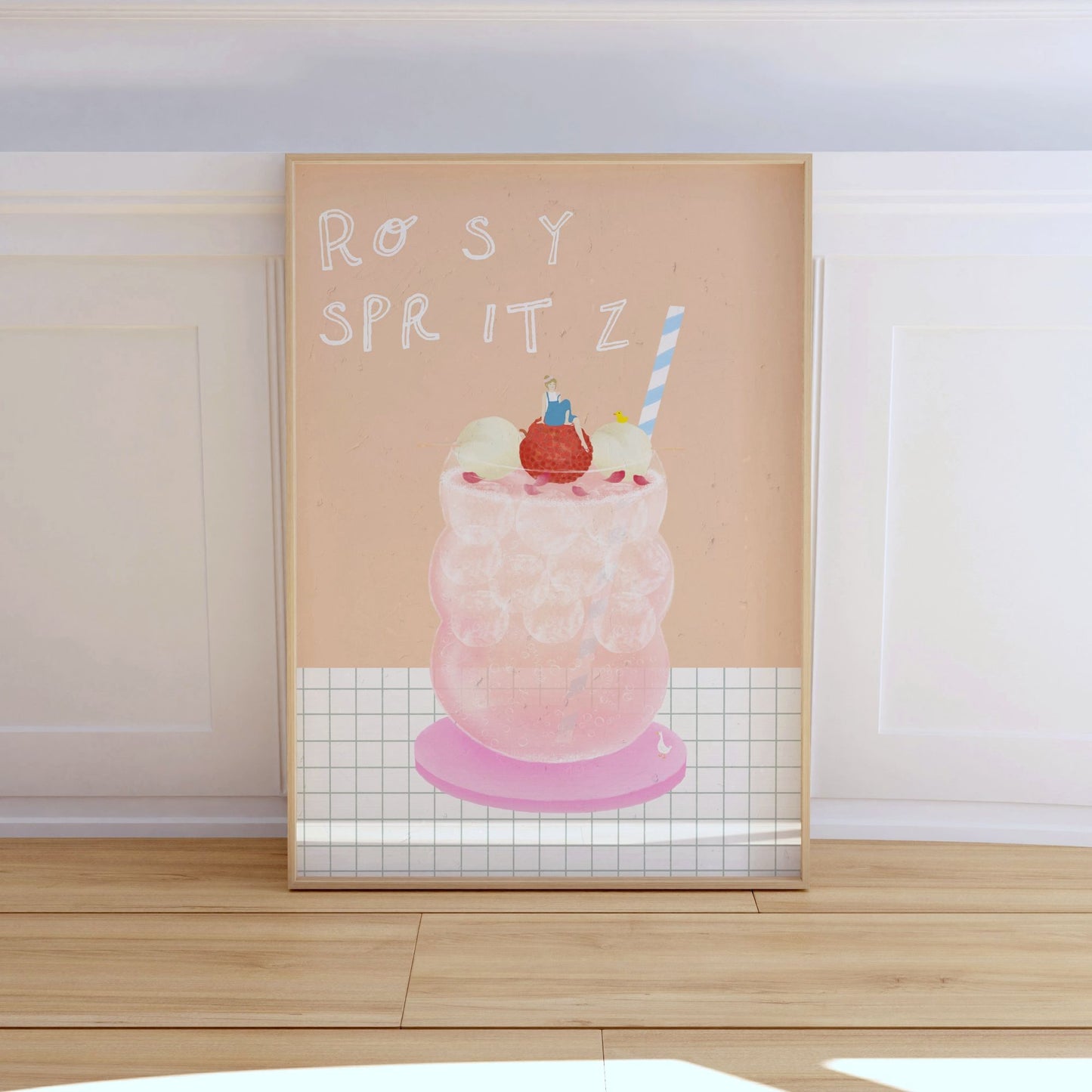 Rosy Spritz Poster Minimal Style Mockup Image 01