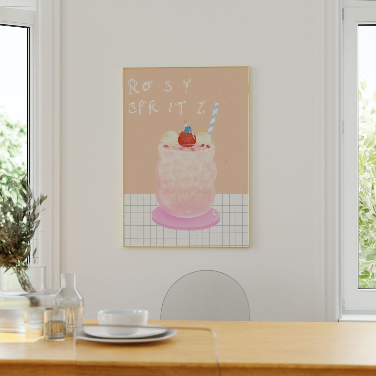 Rosy Spritz Poster Minimal Style Mockup Image 02