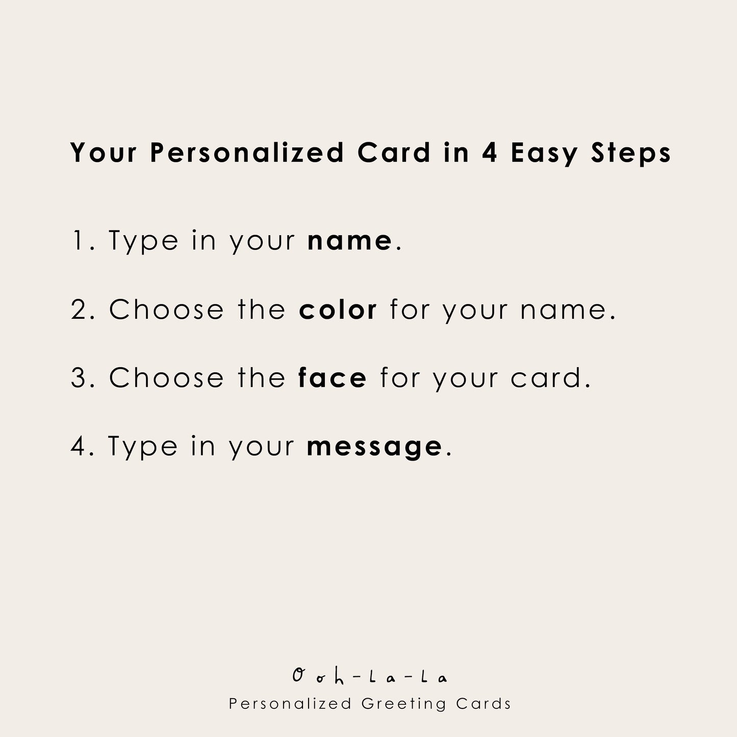 Ooh-La-La Personalized Greeting Card