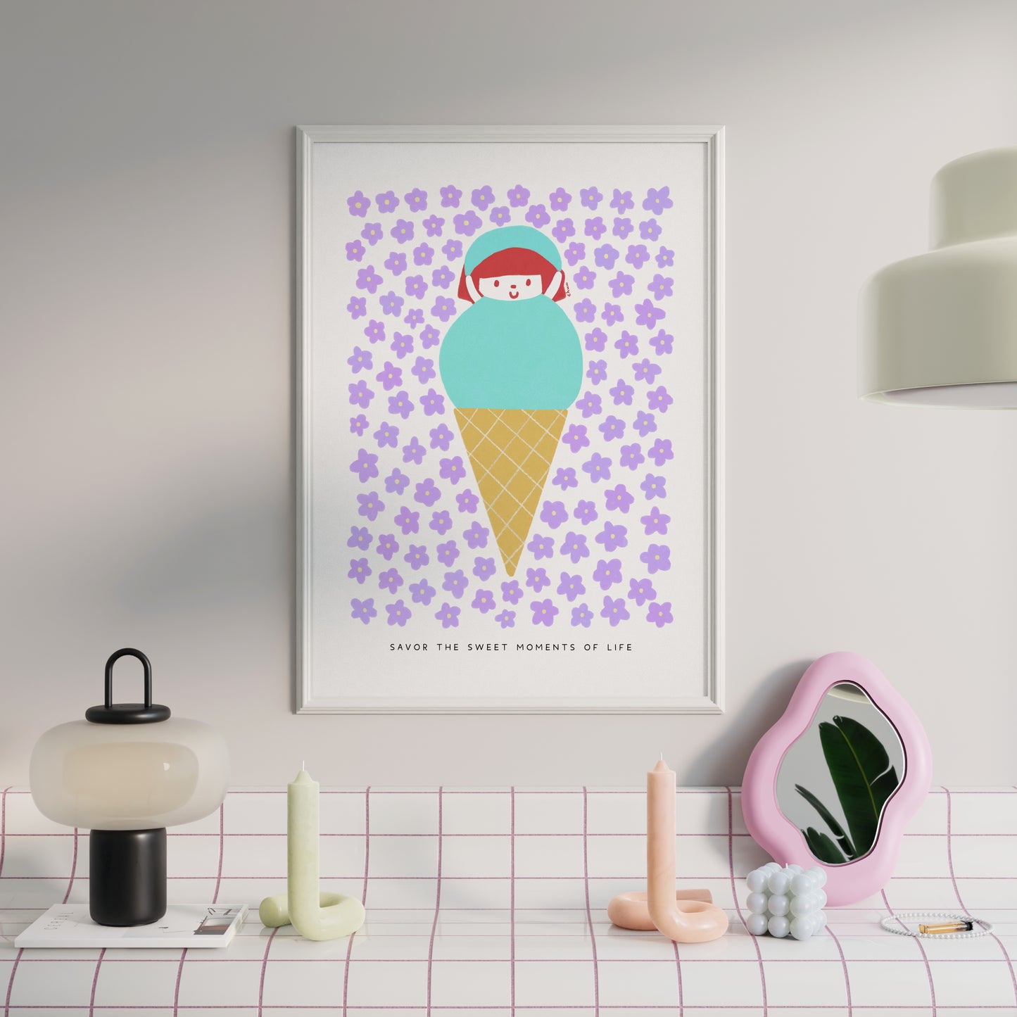 Savor the Sweet Moments of Life Poster | Inspirational and Playful Art