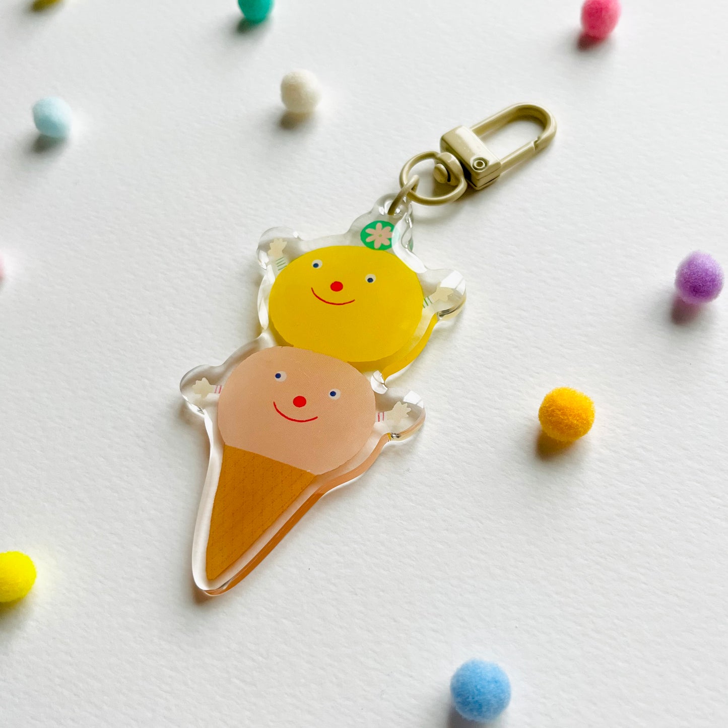 Sunny Double Scoop – haPPy scOOp Keychain