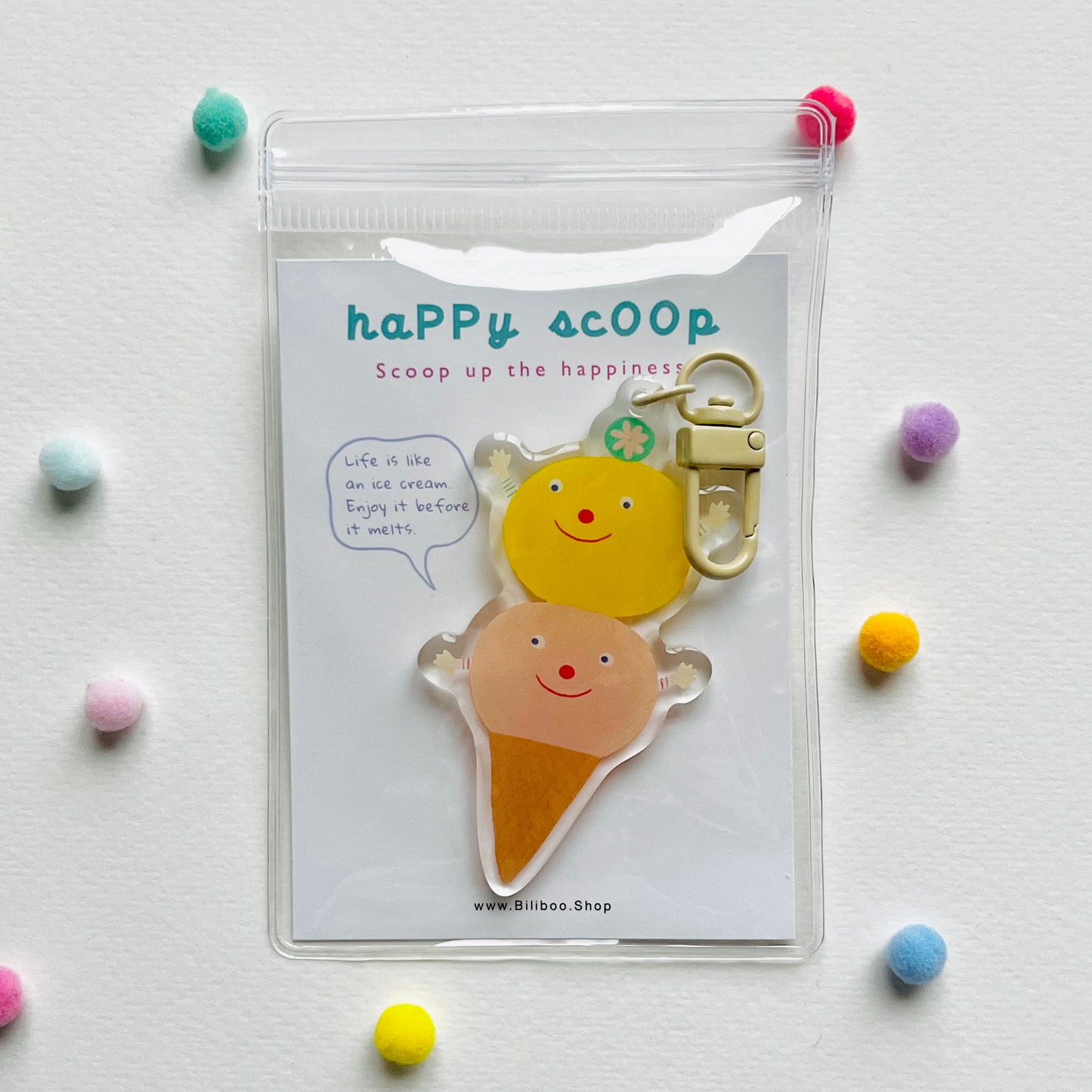 Sunny Double Scoop – haPPy scOOp Keychain