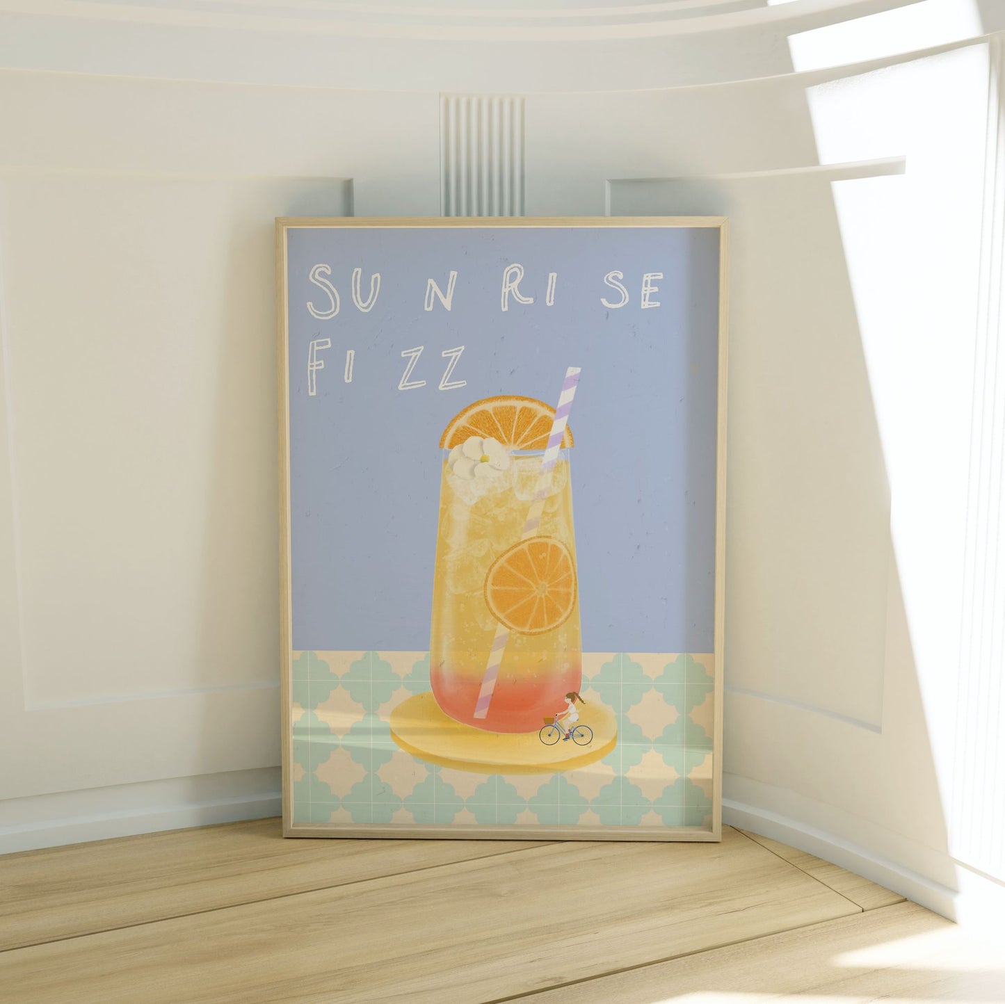 Sunrise Fizz Poster Minimal Style Mockup Image 01