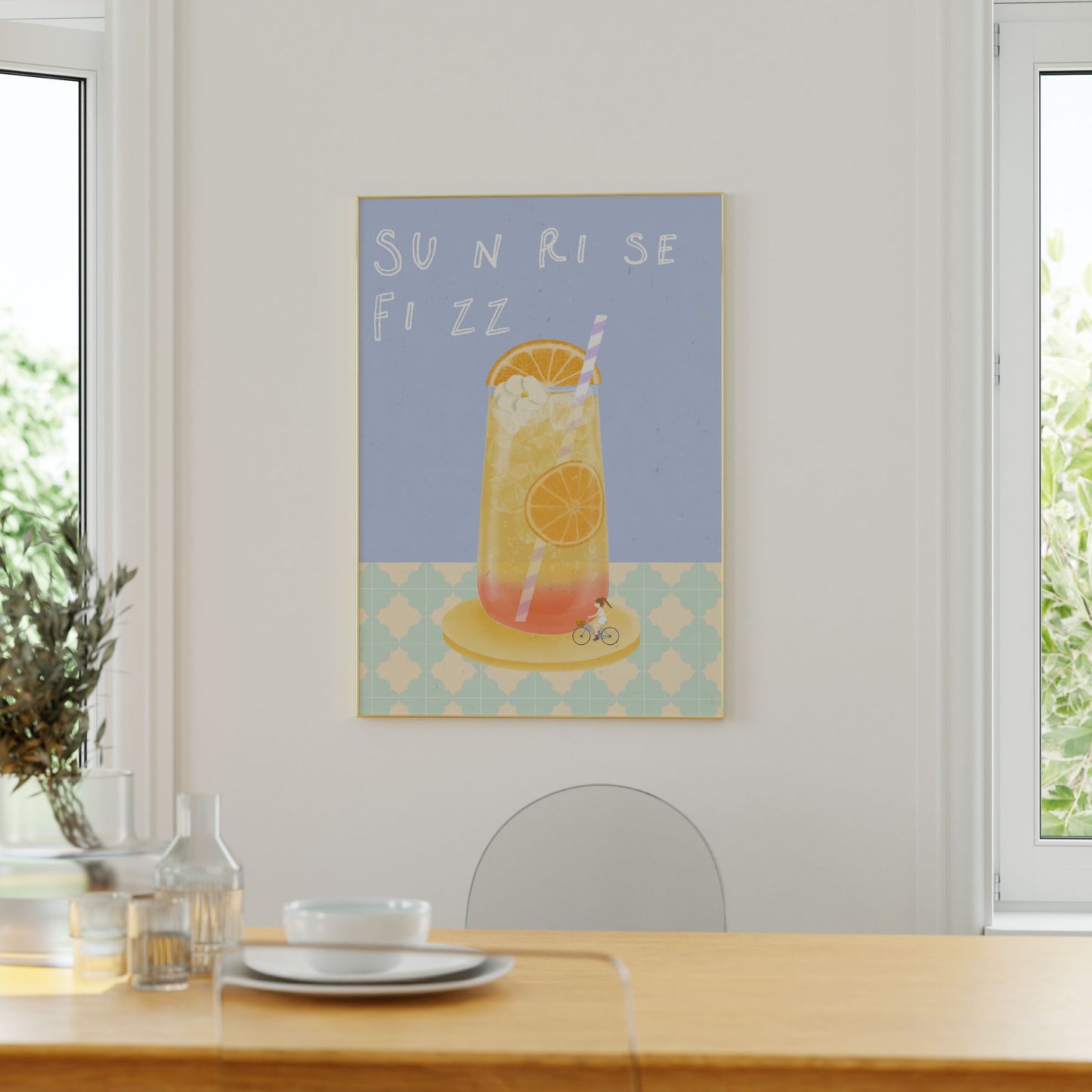 Sunrise Fizz Poster Minimal Style Mockup Image 02