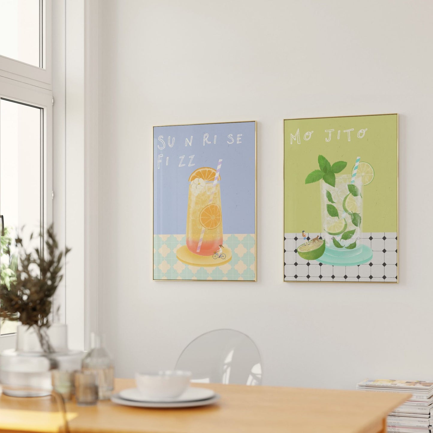 Sunrise Fizz Poster Minimal Style Mockup Image 03
