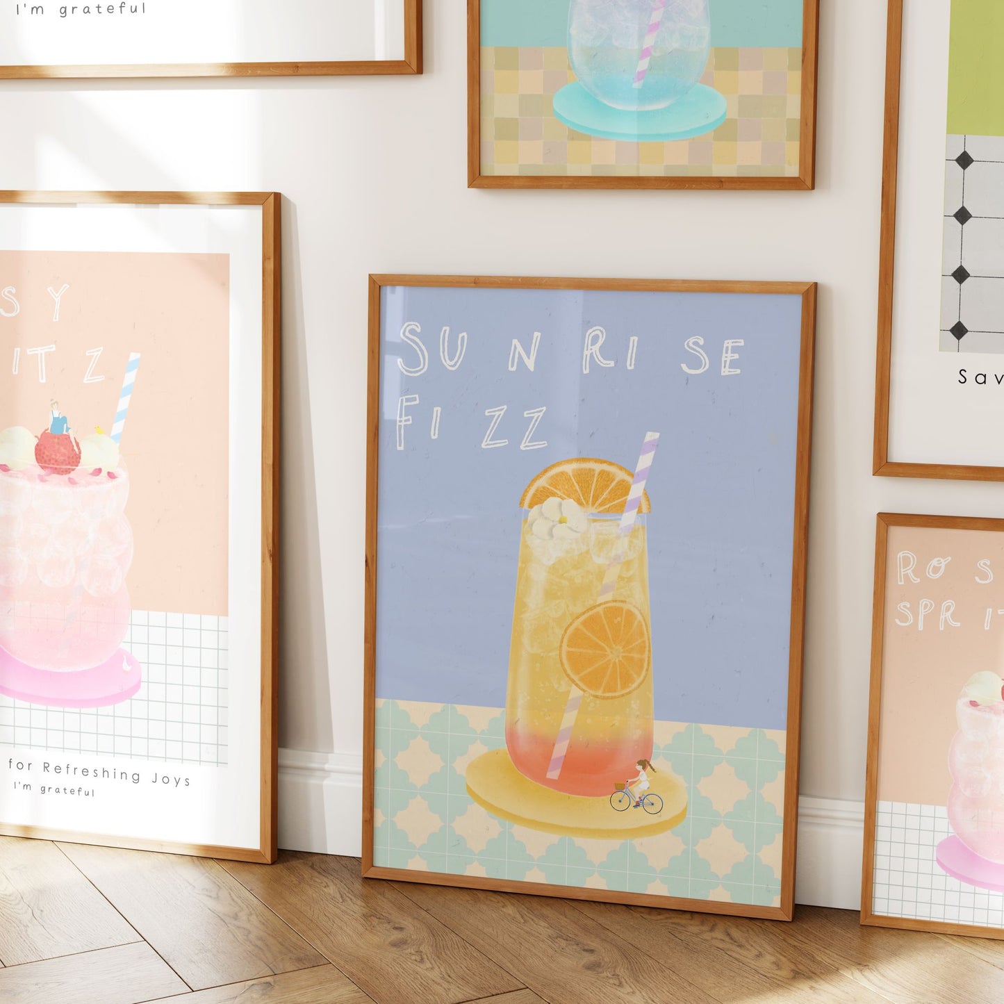 Sunrise Fizz Poster Minimal Style Mockup Image 04