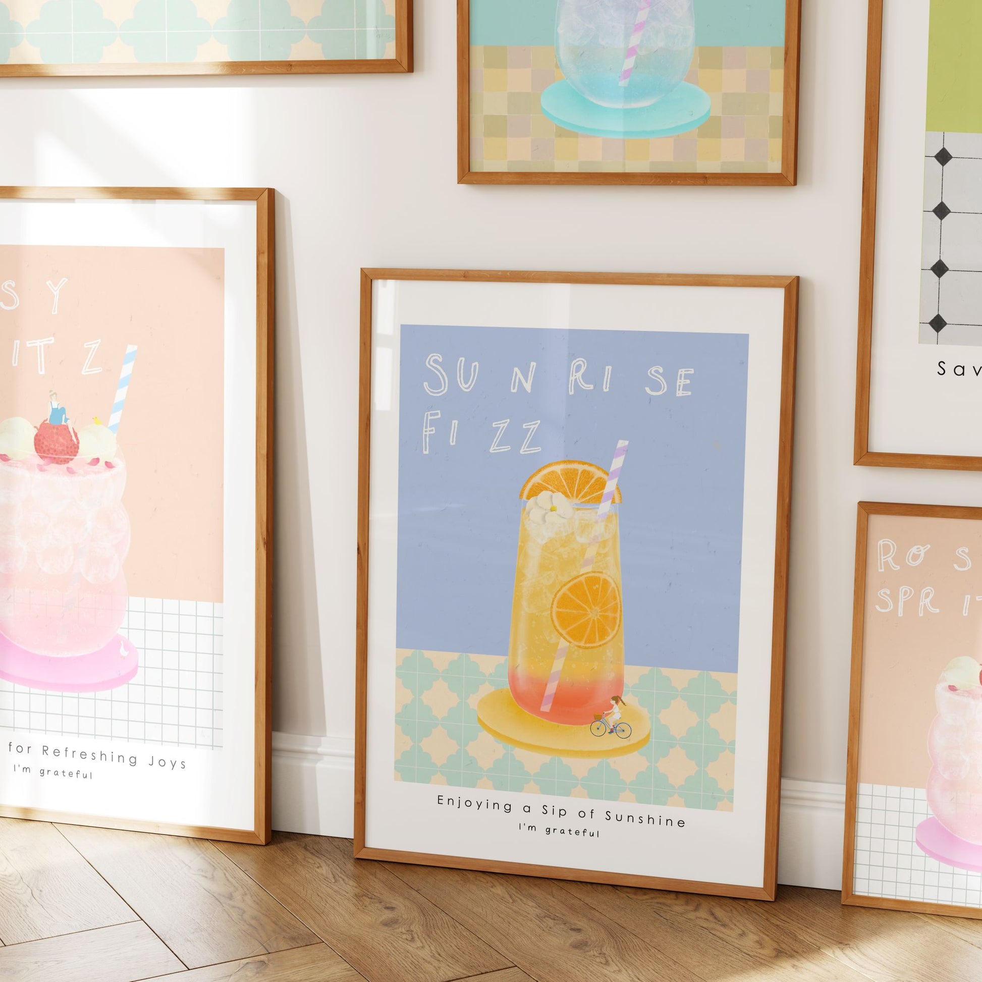 Sunrise Fizz Poster Mockup Image 04