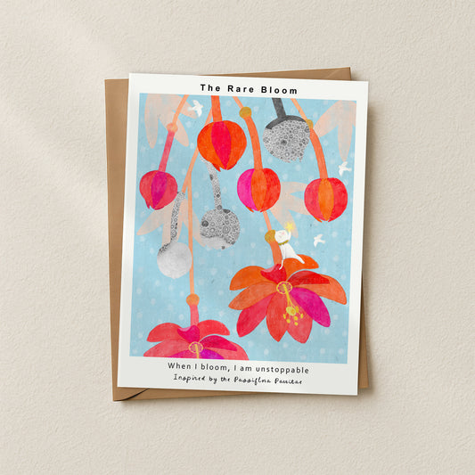 The Rare Bloom-Passiflora Parritae Postcard 01