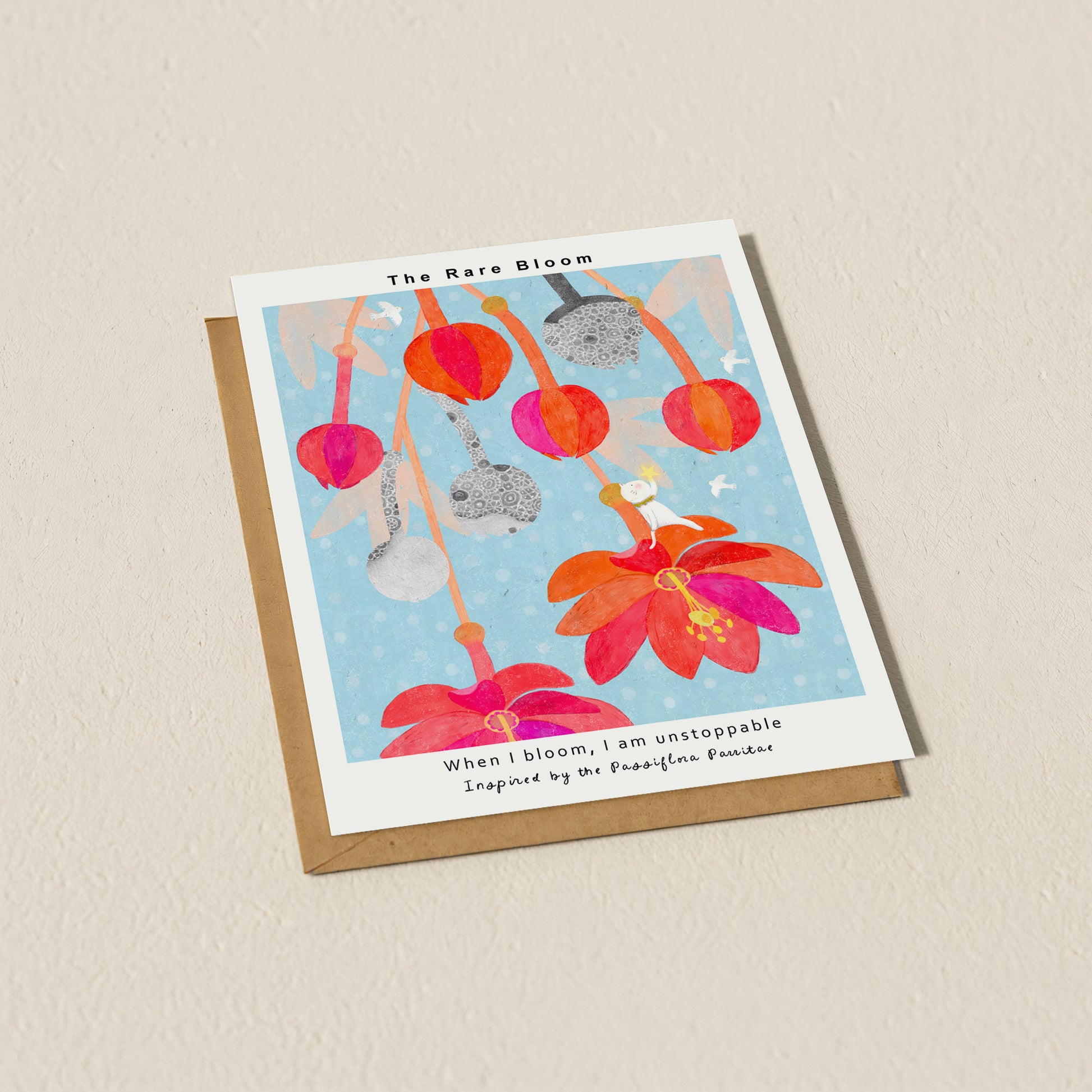 The Rare Bloom-Passiflora Parritae Postcard 02