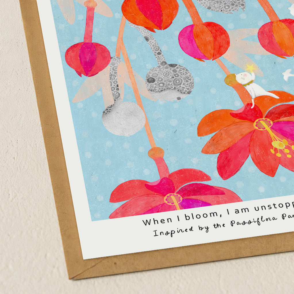The Rare Bloom-Passiflora Parritae Postcard 03