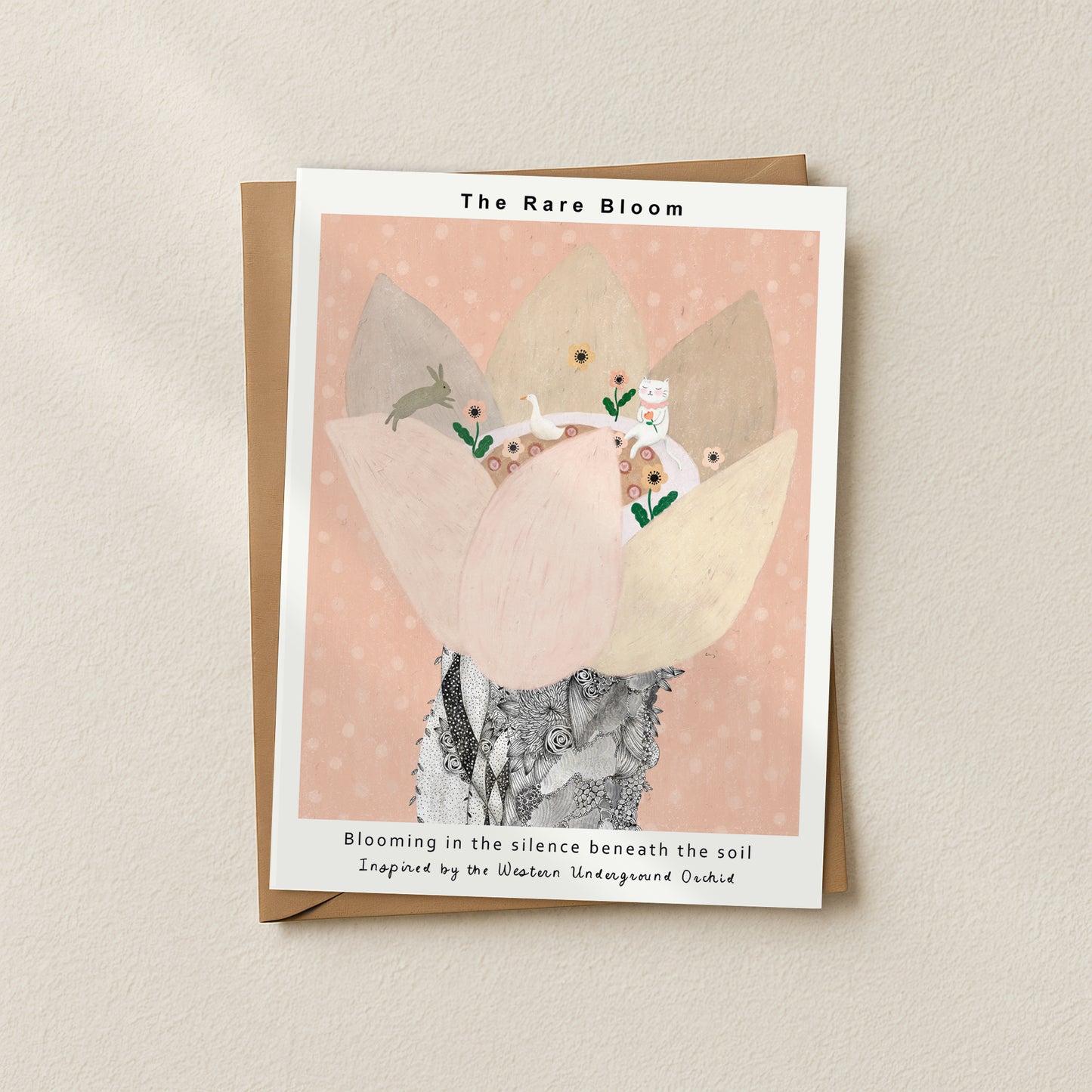 The Rare Bloom-Western Underground Orchid Postcard 01