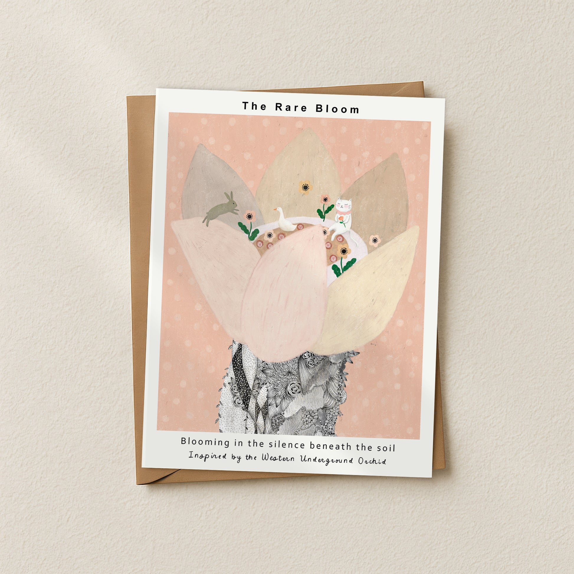 The Rare Bloom-Western Underground Orchid Postcard 01