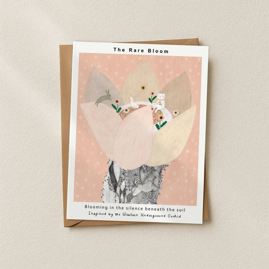 The Rare Bloom-Western Underground Orchid Postcard 01