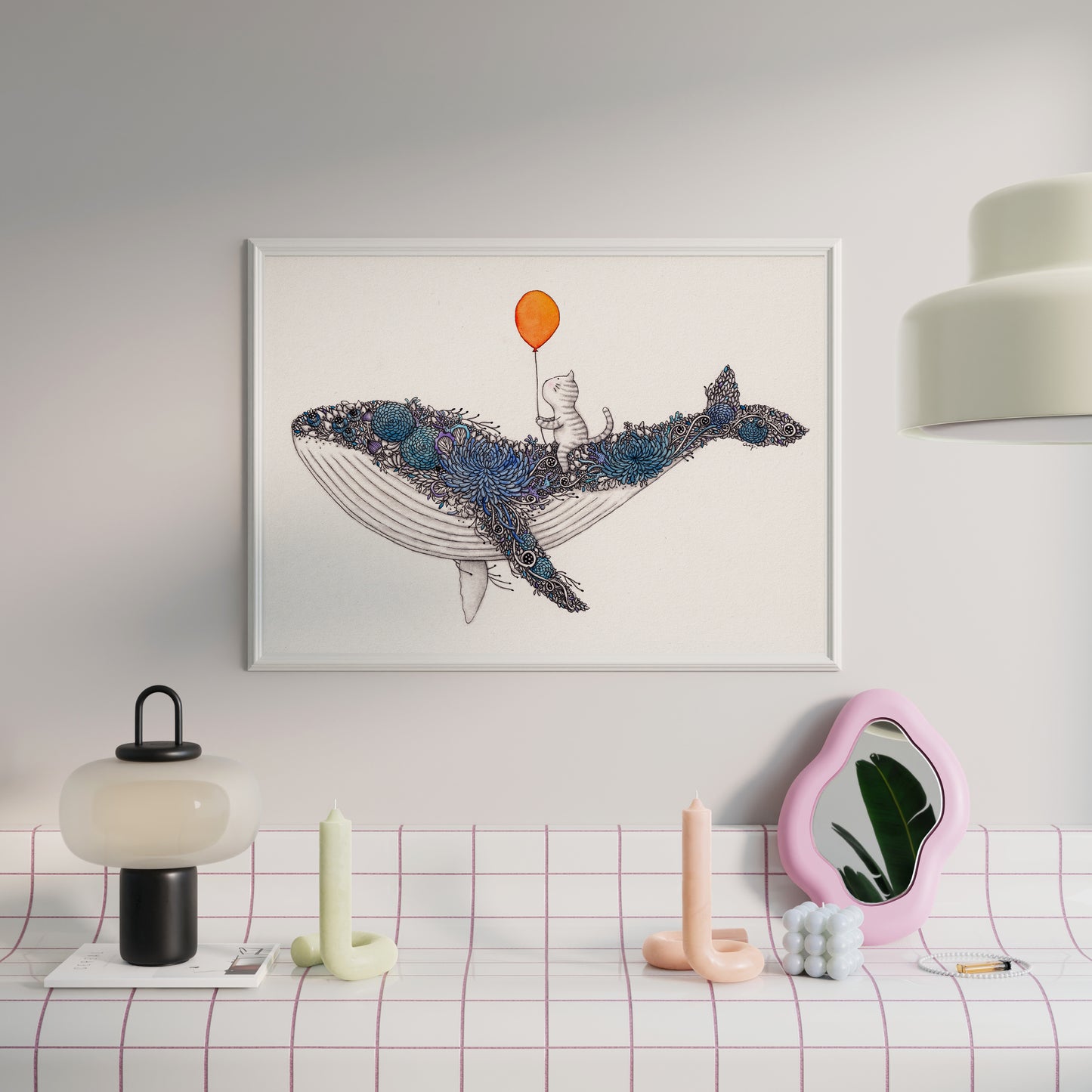 Whale and Cat - Poster