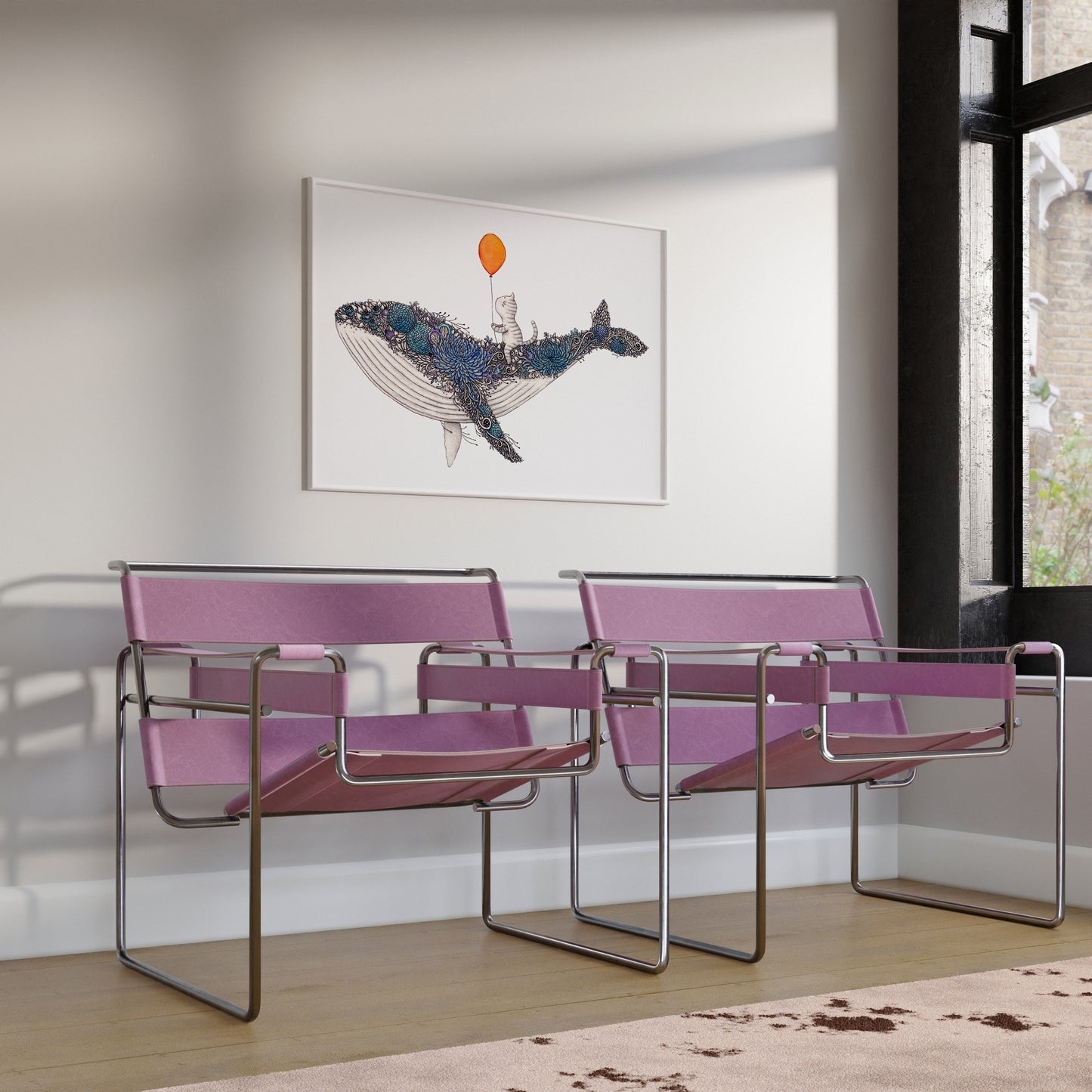 Whale and Cat - Poster