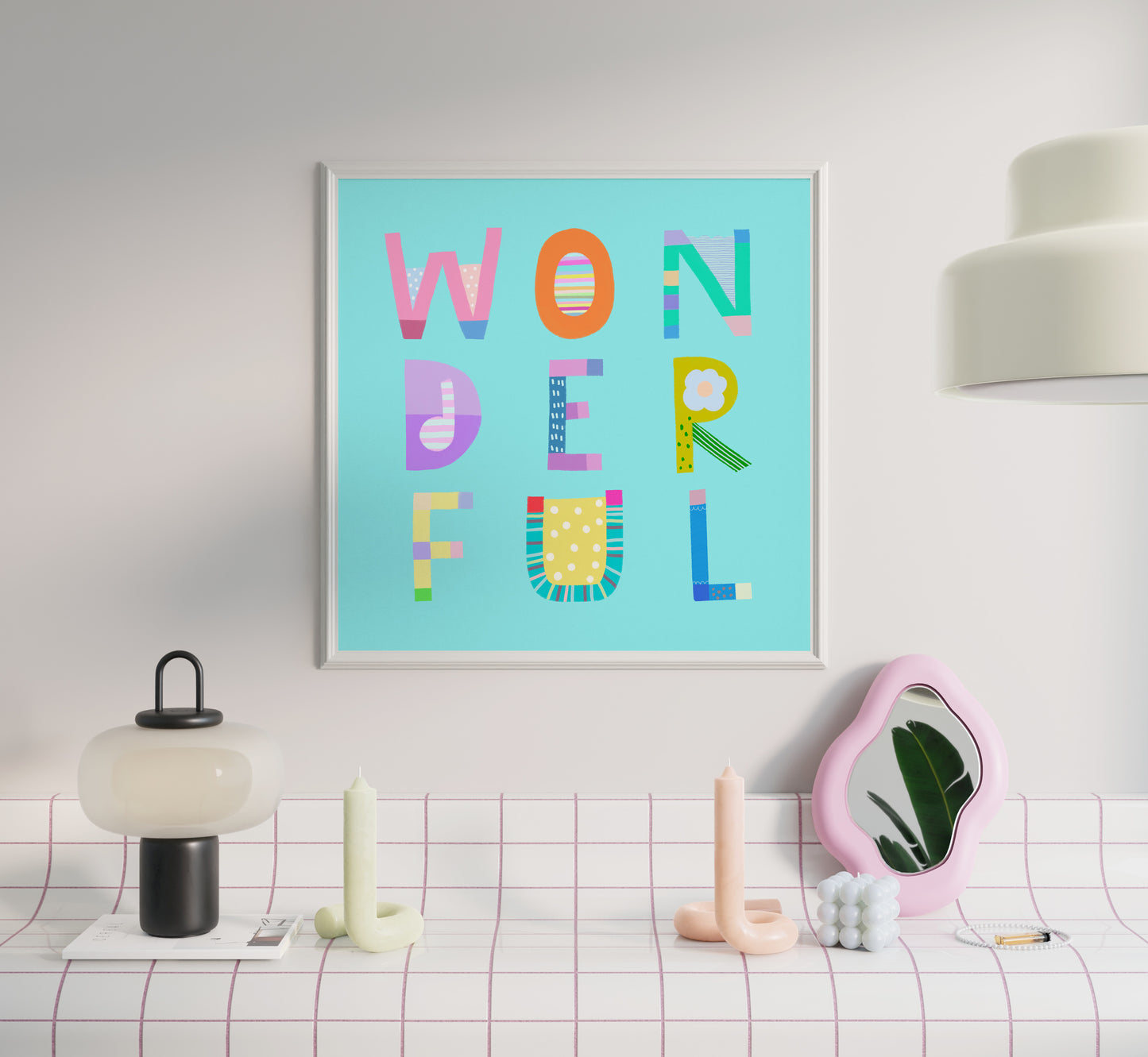 Wonderful Poster (Soft Blue) – Pick Pop Prints