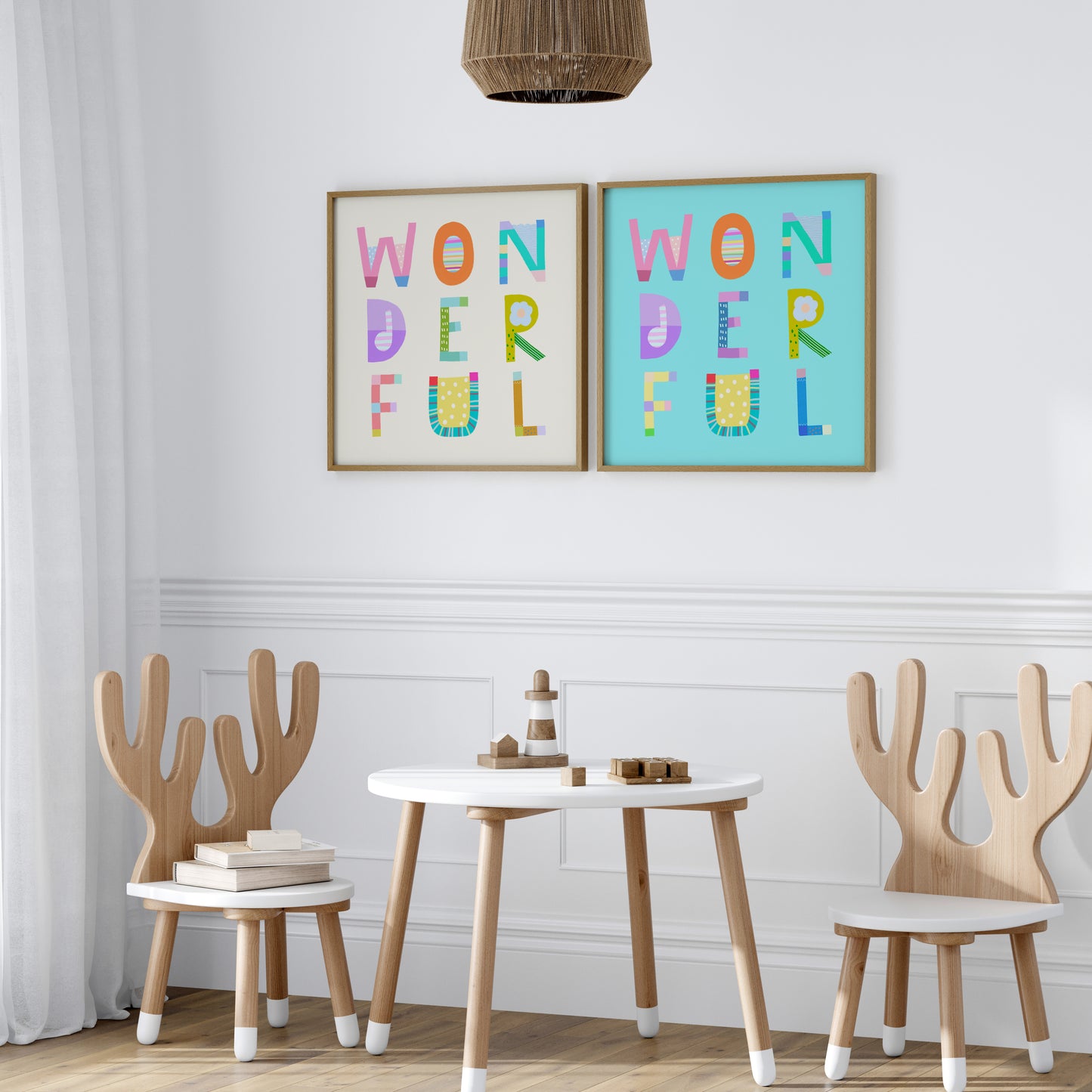 Wonderful Poster (Soft Blue) – Pick Pop Prints