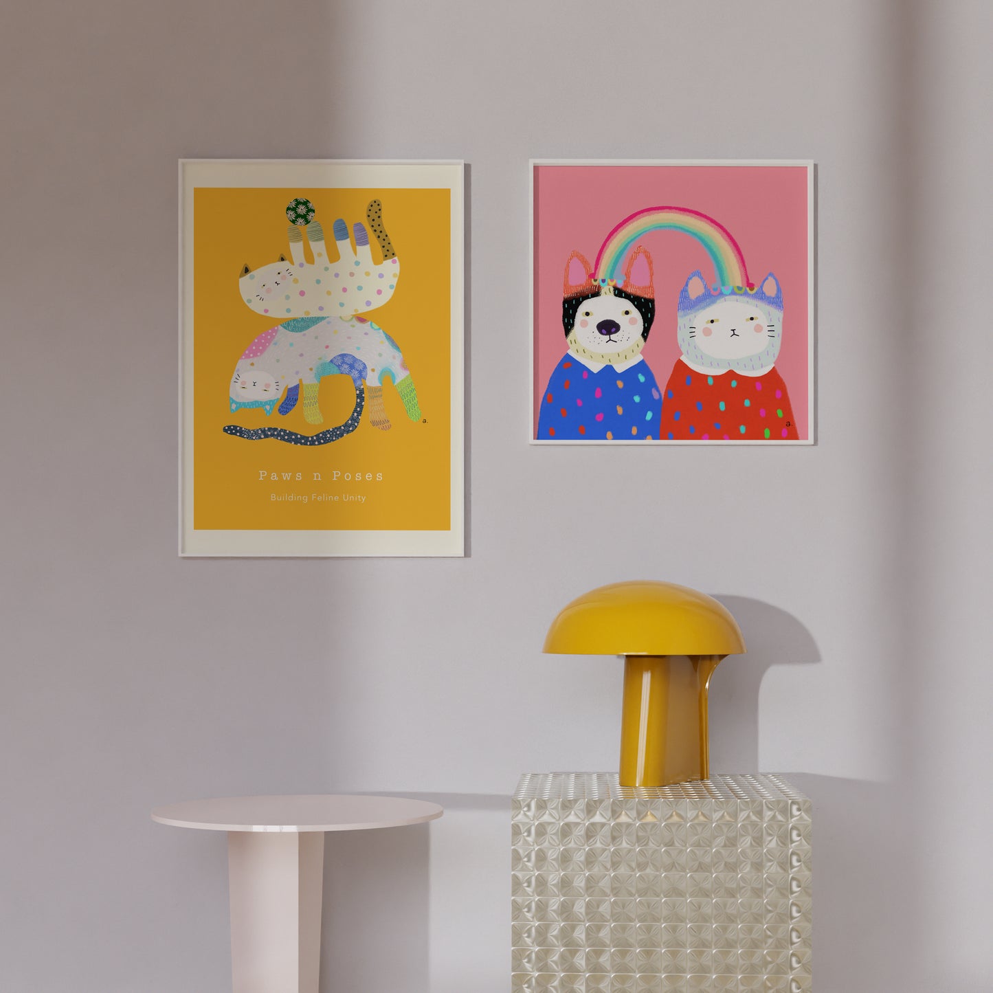 Woofs n Meows - Square Poster