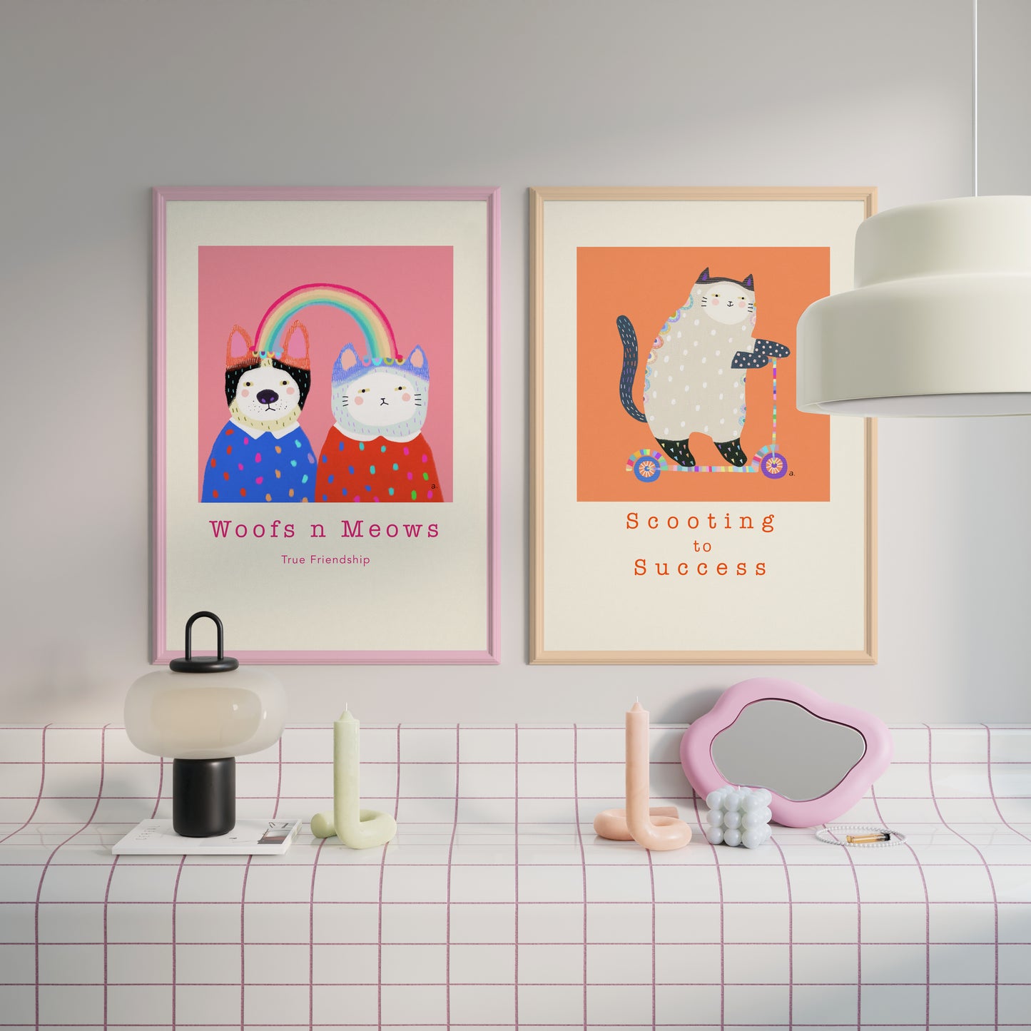 Woofs n Meows - Portrait Poster