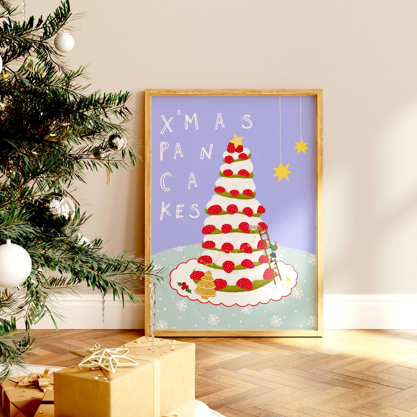 Thankful Table - X'mas Pancakes Borderless Poster