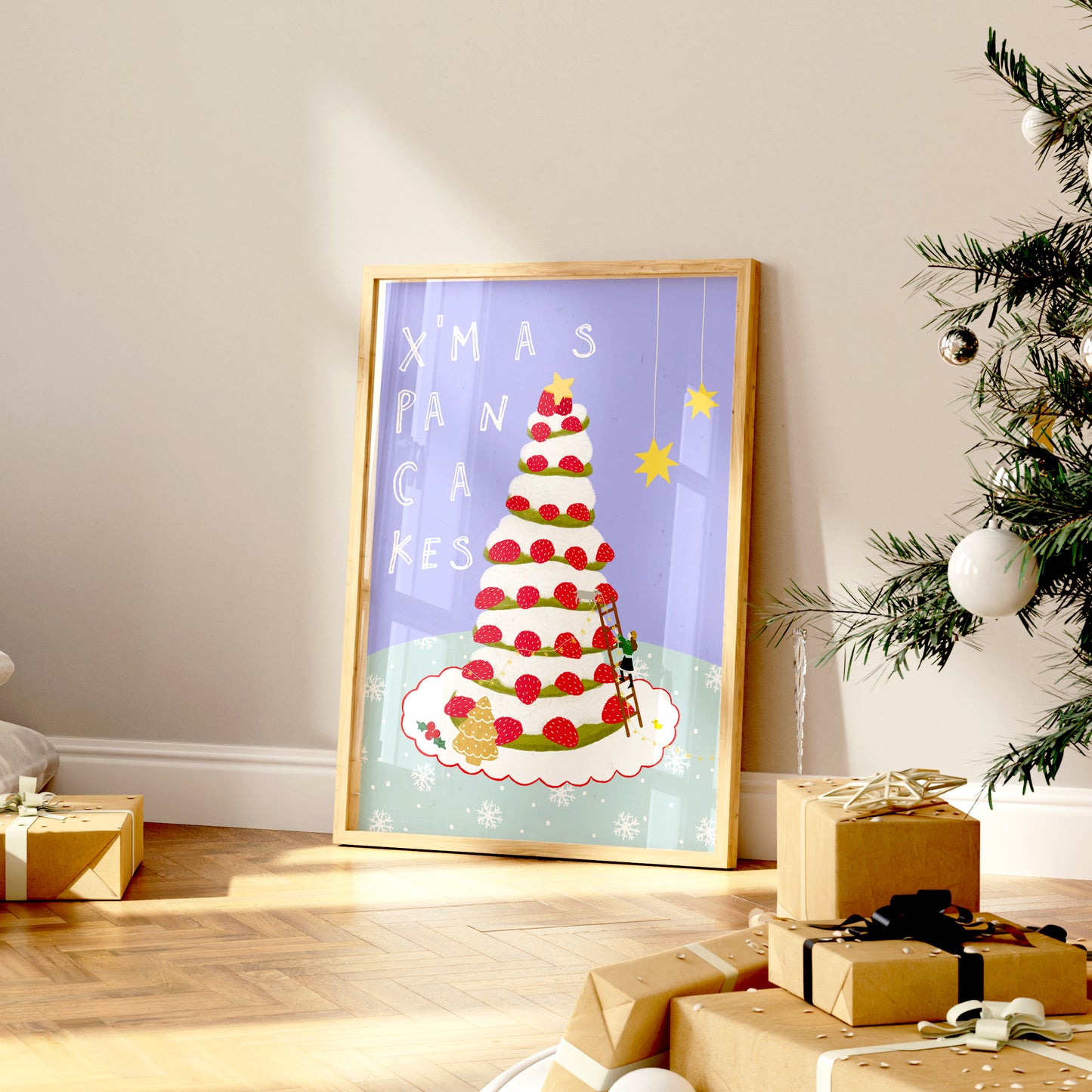 Thankful Table - X'mas Pancakes Borderless Poster