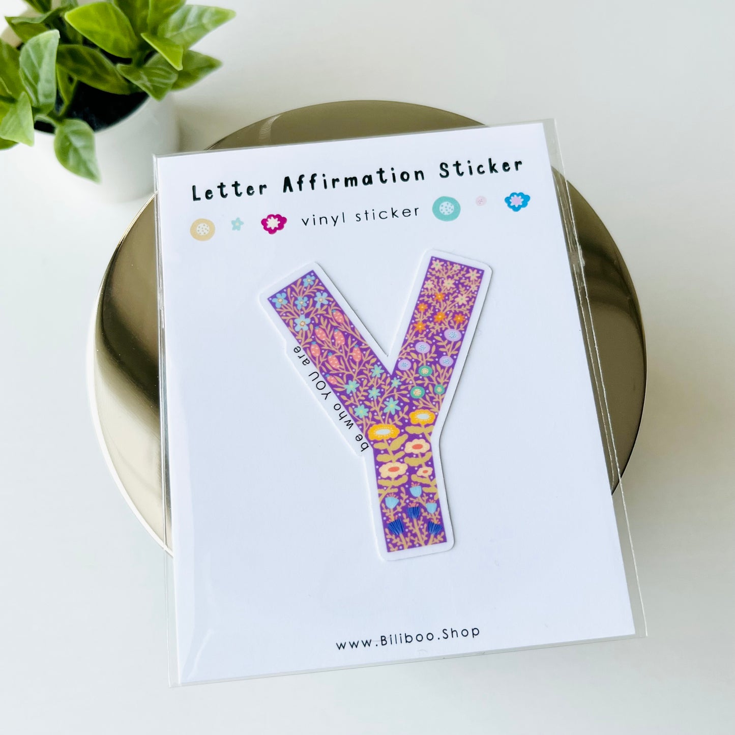 Letter Y Sticker - be who YOU are