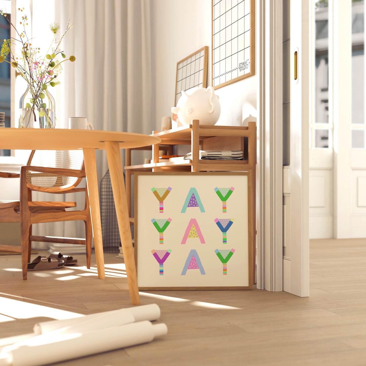 Yay Yay Yay Poster (Cream White) – Pick Pop Prints