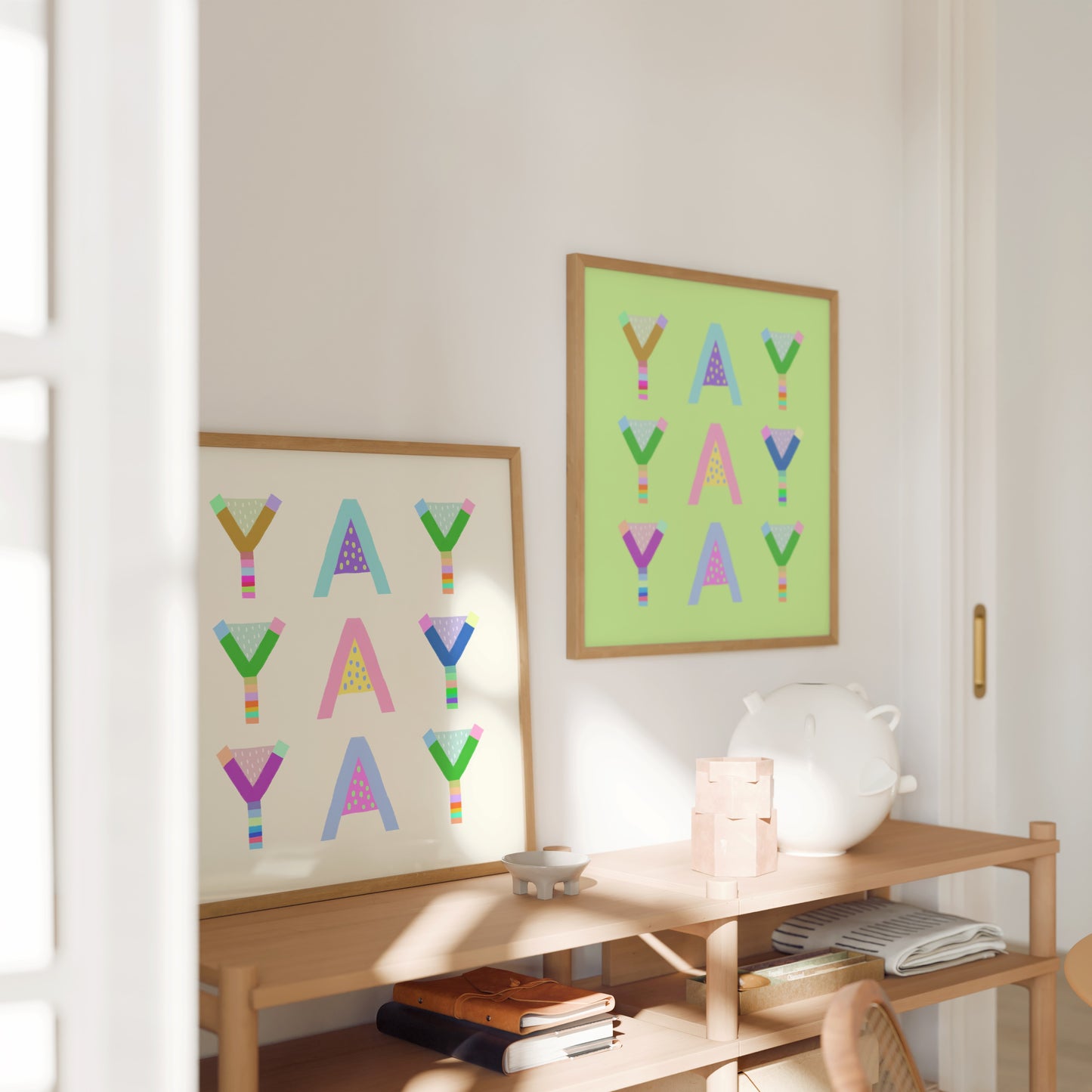 Yay Yay Yay Poster (Light Green) – Pick Pop Prints