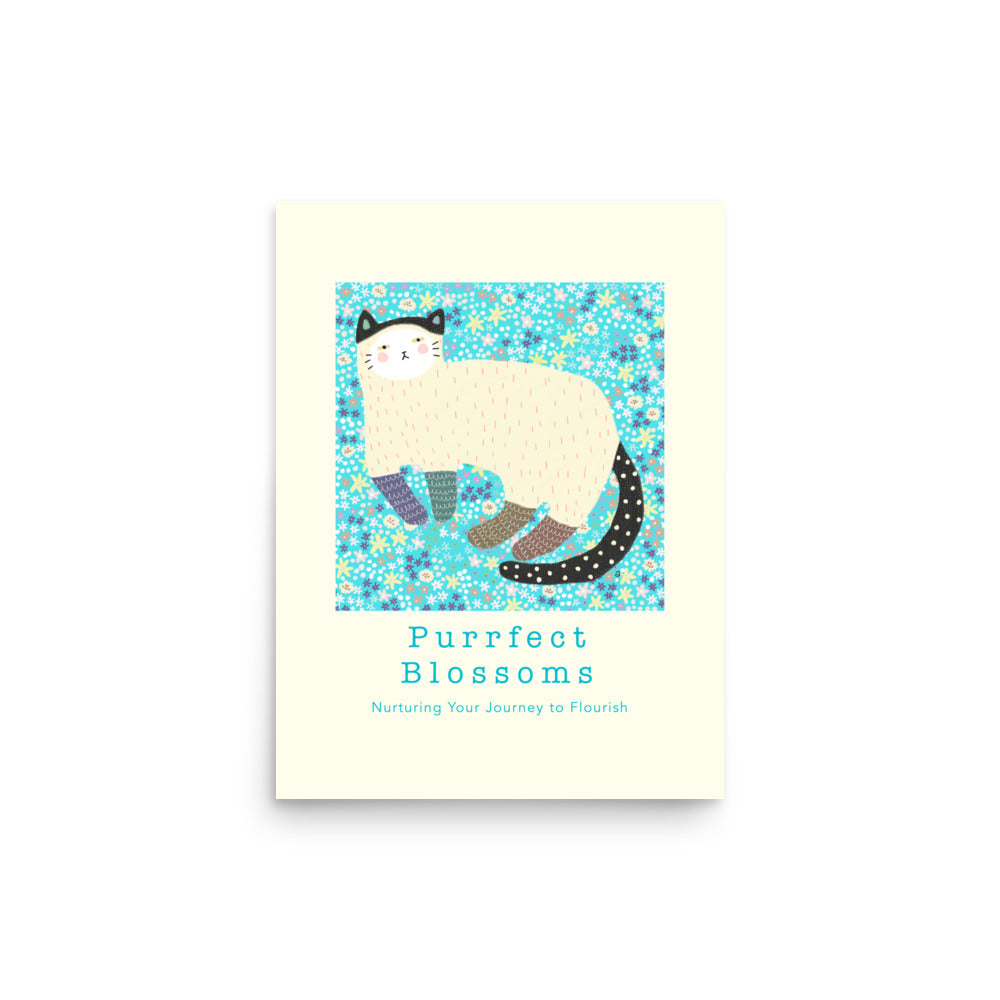 Purrfect Blossoms - Portrait Poster
