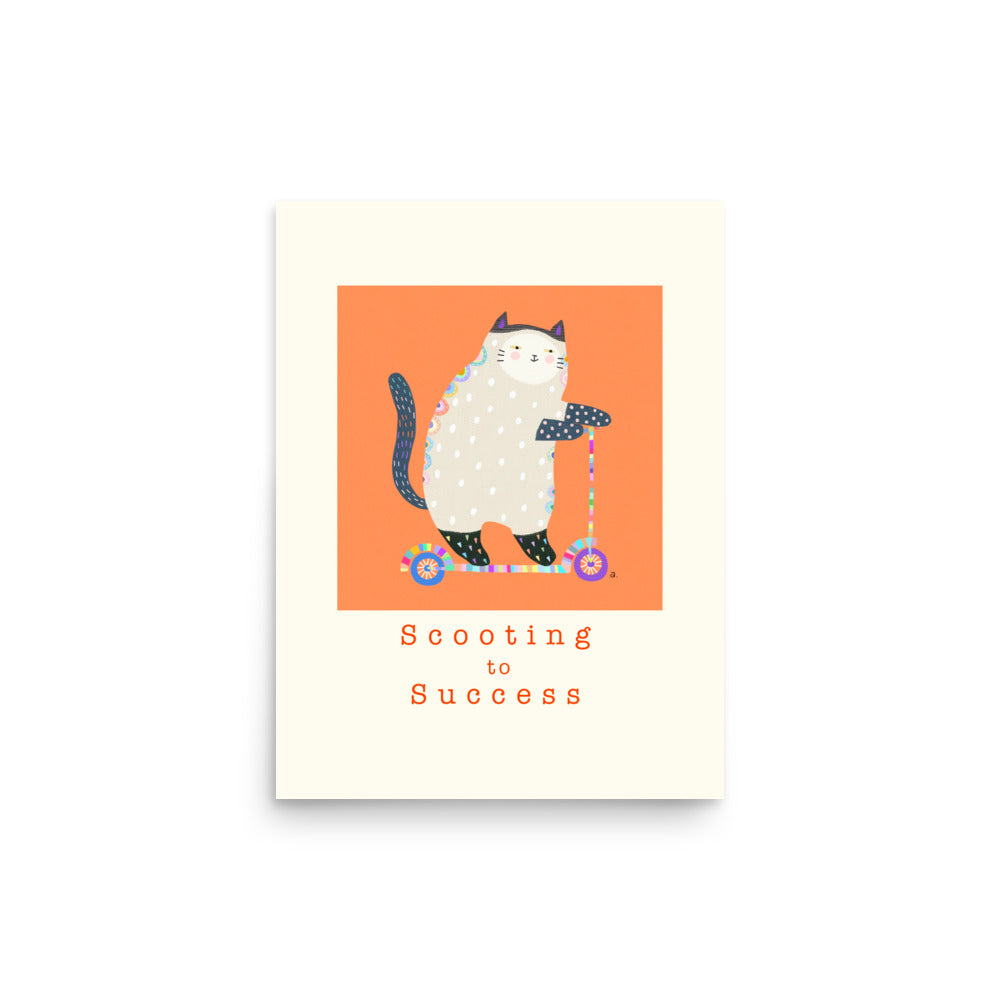 Scooting to Success - Portrait Poster