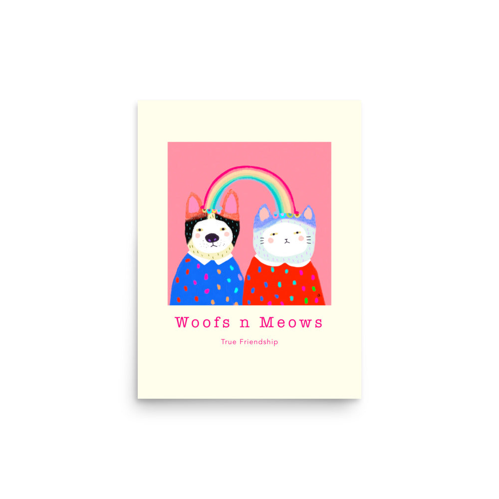 Woofs n Meows - Portrait Poster