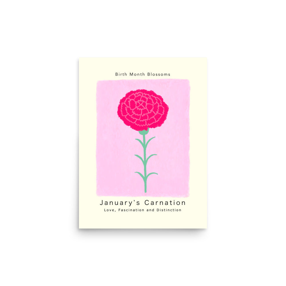 January's Carnation - Poster