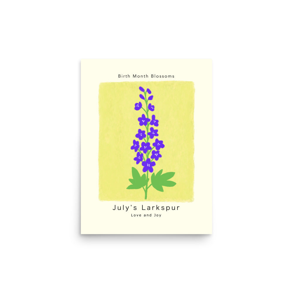 July's Larkspur - Poster