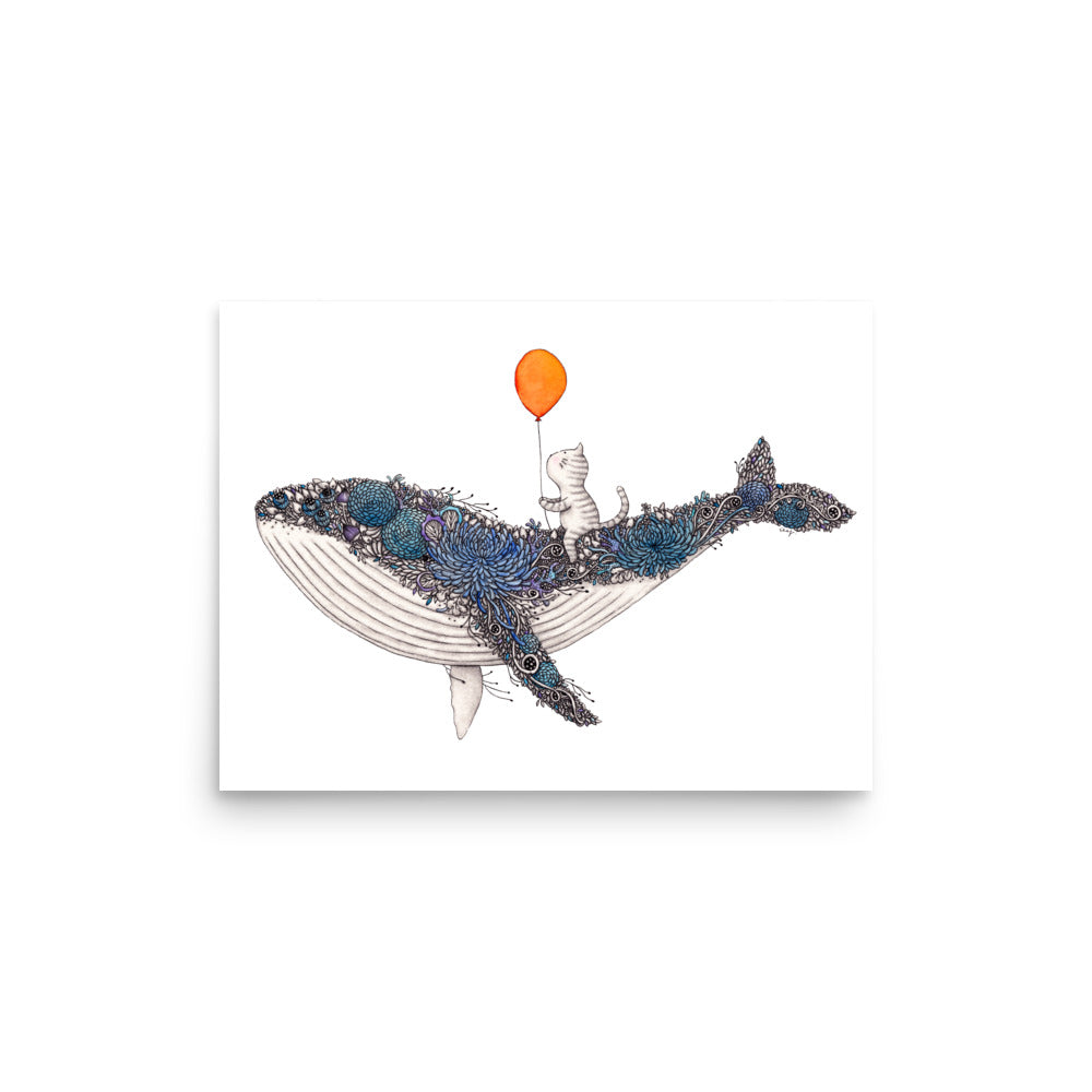 Whale and Cat - Poster