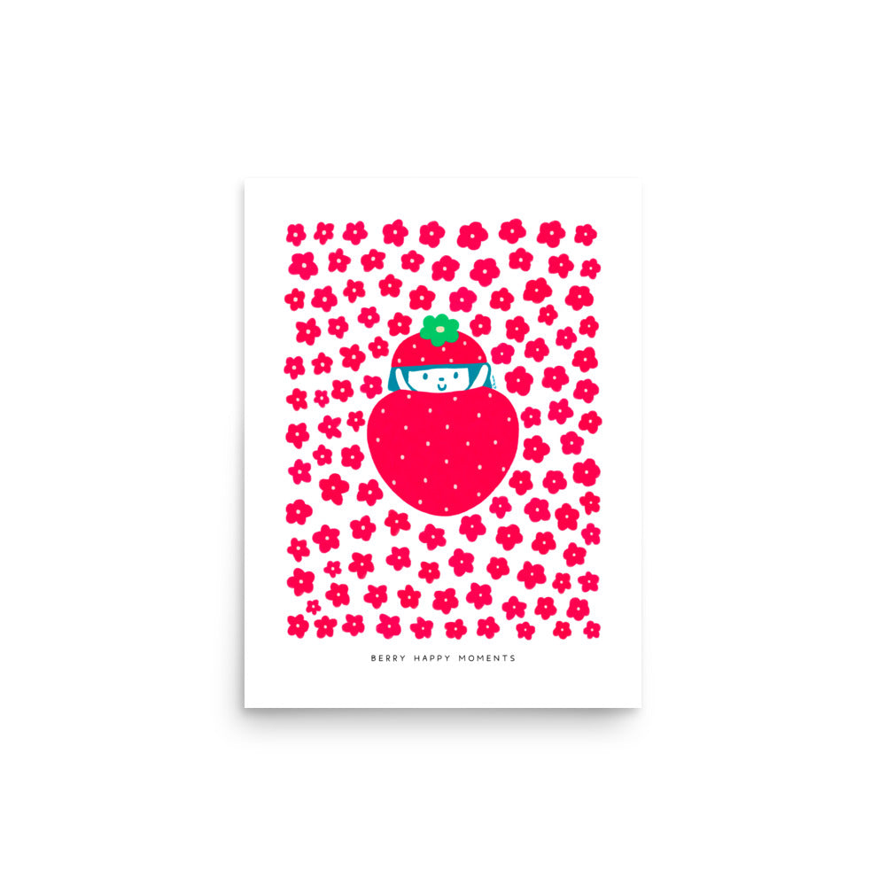 Berry Happy Moments Poster | Whimsical and Vibrant Art