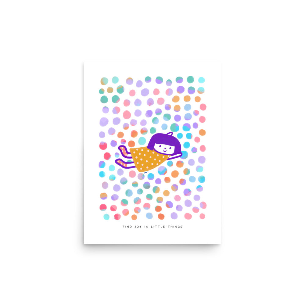 Find Joy in Little Things Poster | Inspirational and Cheerful Art