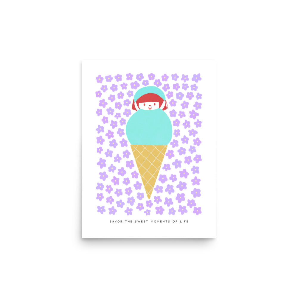 Savor the Sweet Moments of Life Poster | Inspirational and Playful Art