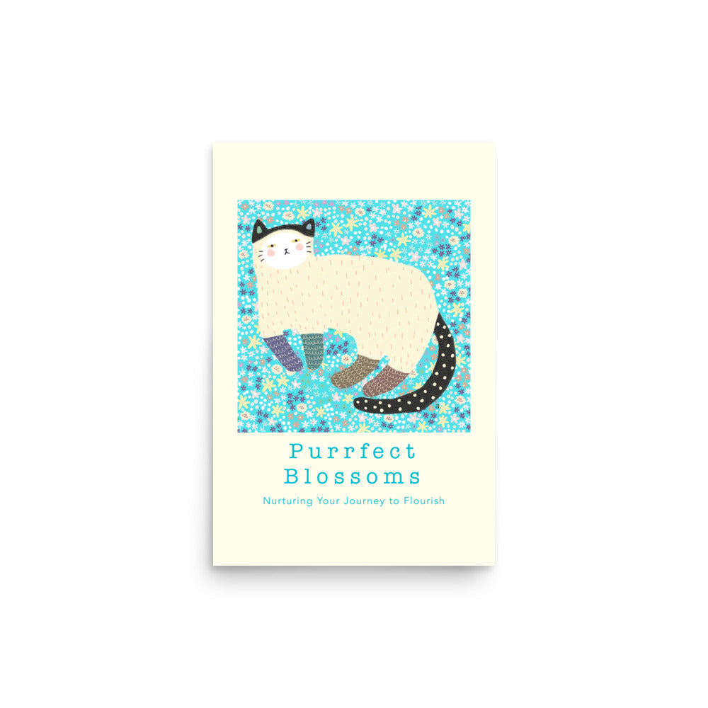 Purrfect Blossoms - Portrait Poster