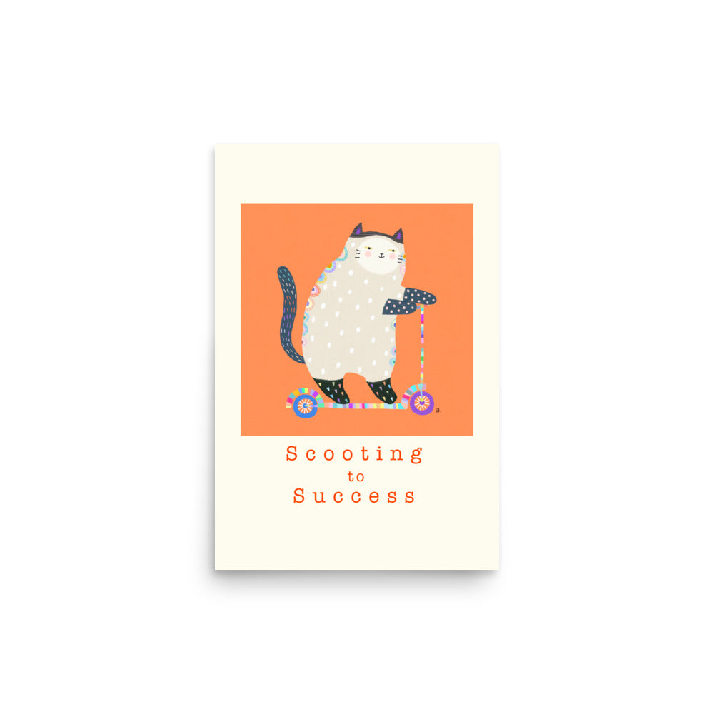 Scooting to Success - Portrait Poster