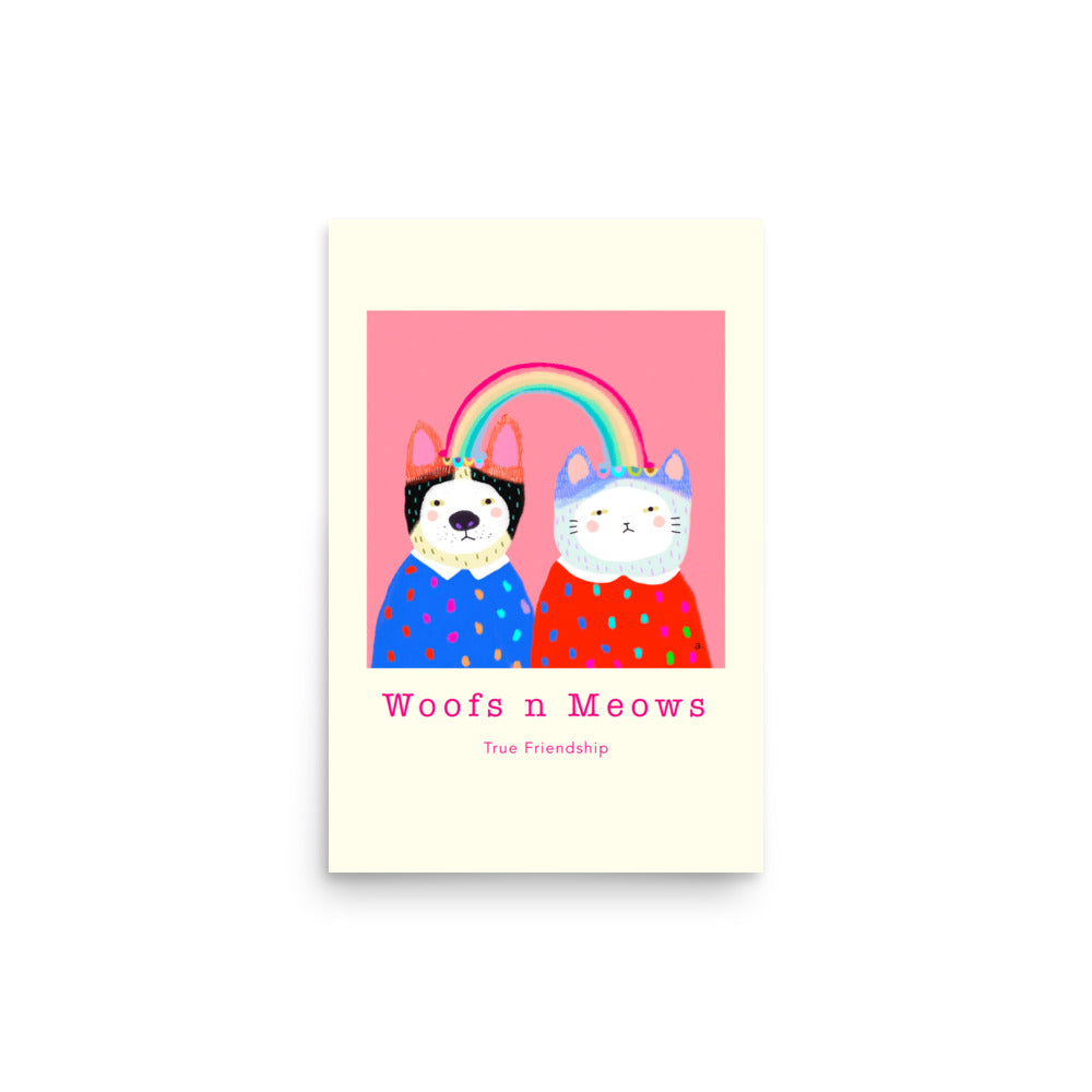 Woofs n Meows - Portrait Poster