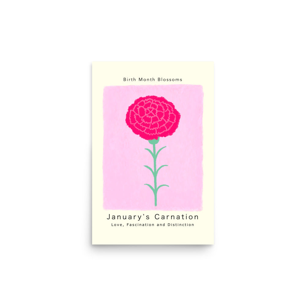 January's Carnation - Poster