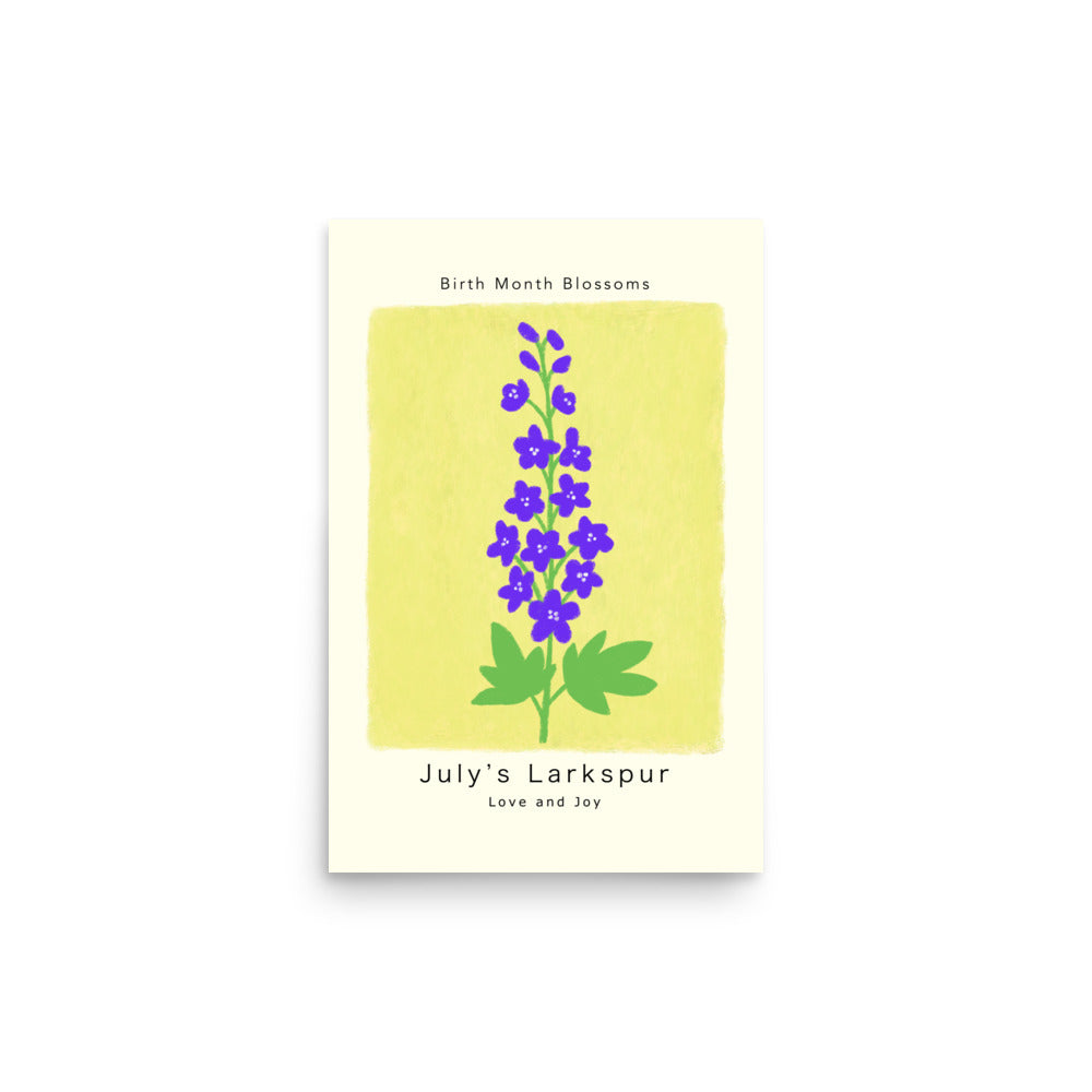July's Larkspur - Poster