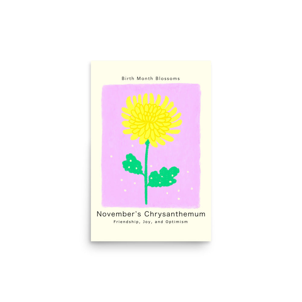 November's Chrysanthemum - Poster