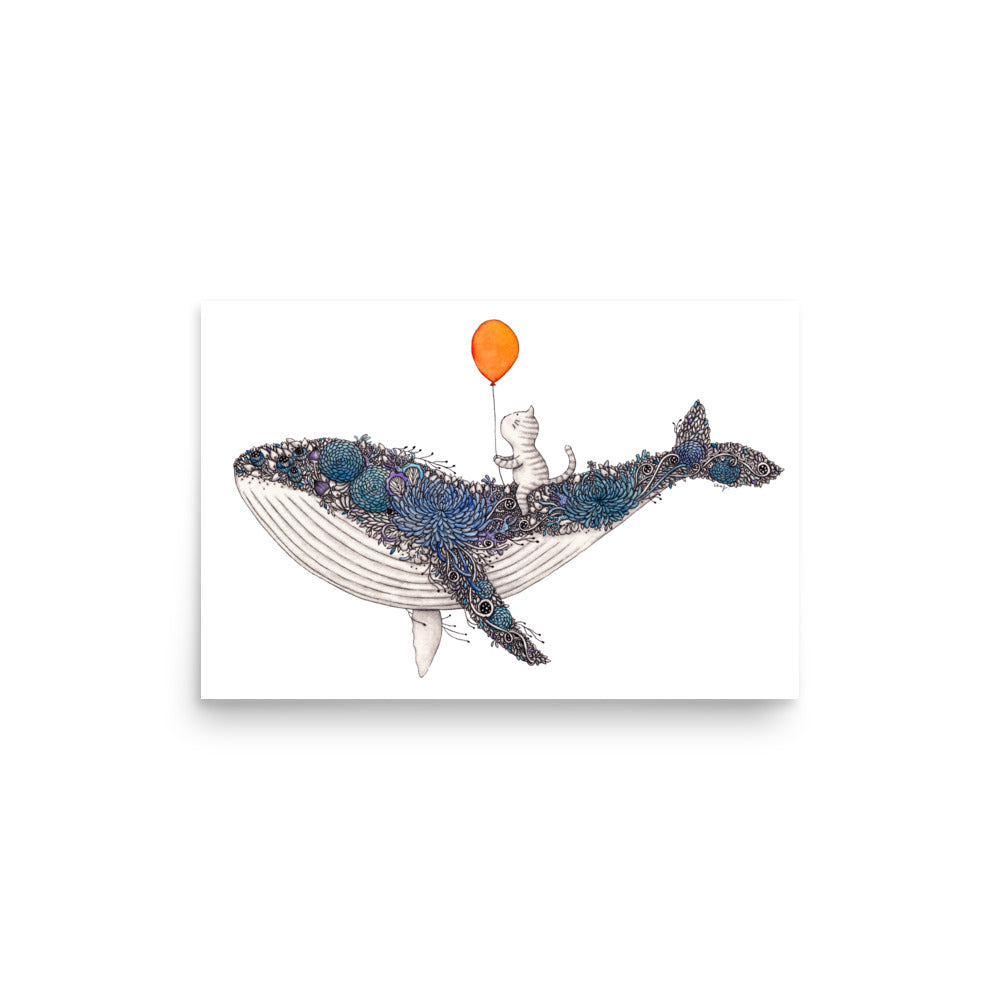 Whale and Cat - Poster