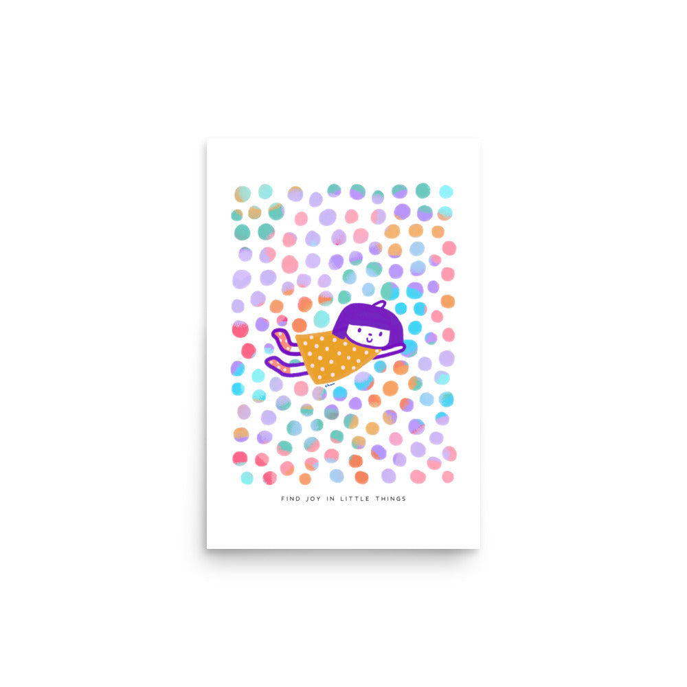 Find Joy in Little Things Poster | Inspirational and Cheerful Art