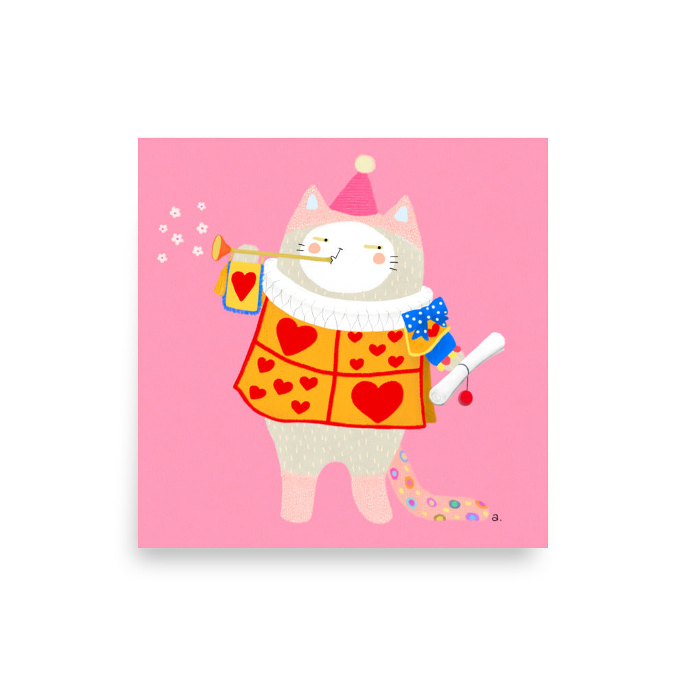Feline in Wonderland - Square Poster