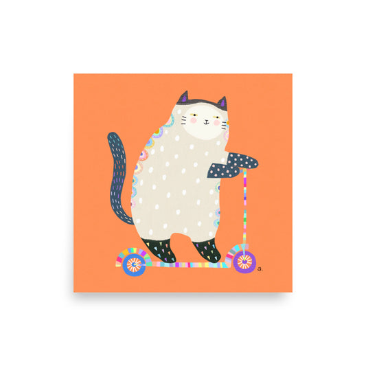 Scooting to Success - Square Poster