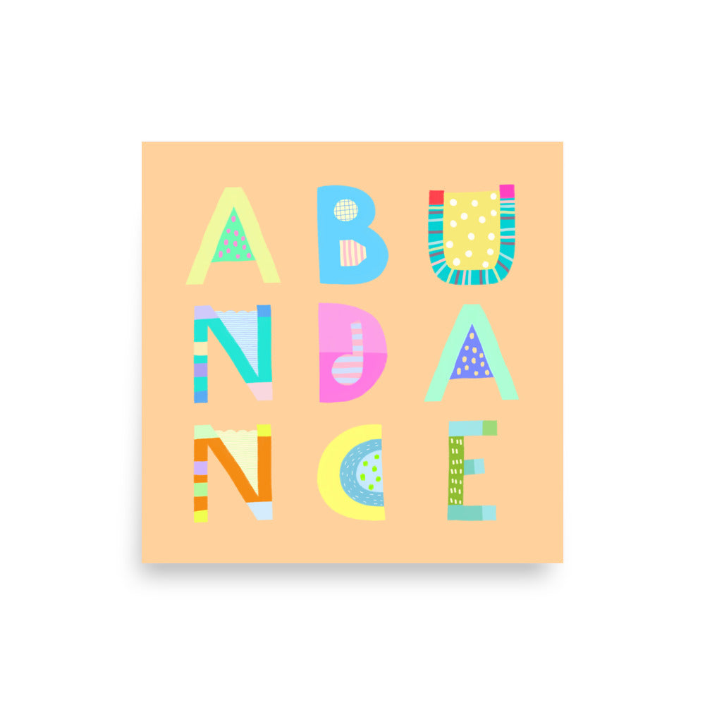 Abundance Poster (Peach Beige) – Pick Pop Prints
