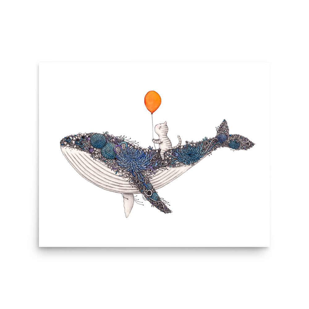 Whale and Cat - Poster